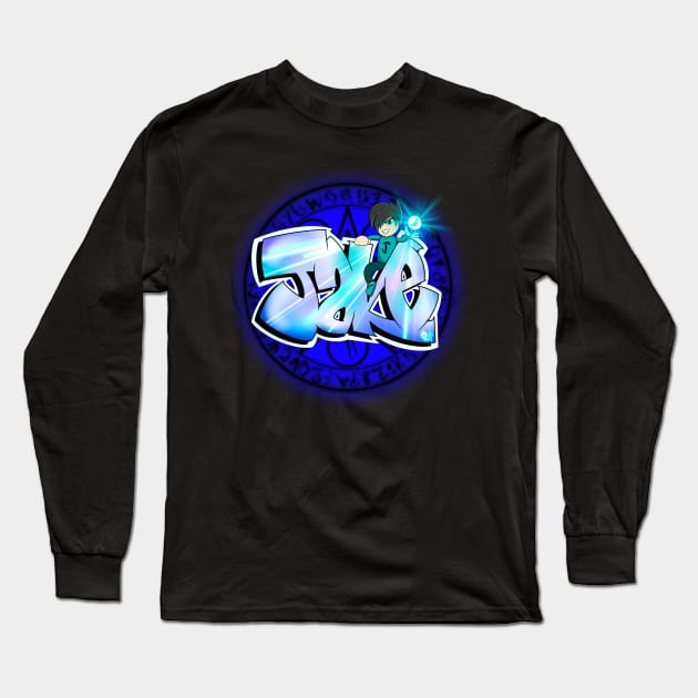 Jake Graffiti Name in Street Art Style Long Sleeve T-Shirt by ARTHE